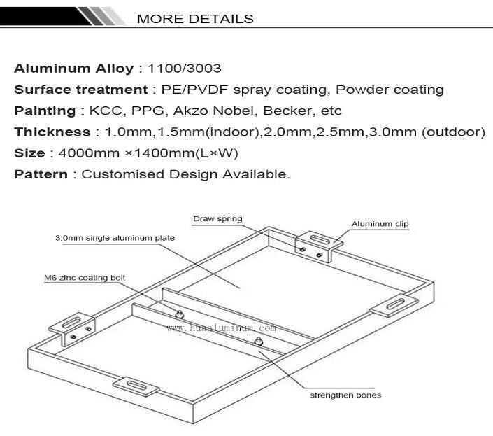 Antibacterial Aluminium Solid Panel , PE Coated Aluminium Cladding Sheet