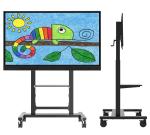 Manual Height adjustable Mobile Stand for Smart Display 55 inch to 86 inch