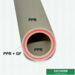 Polypropylene White Plastic Water Pipe , Glass Fiber Insulation Ppr Plastic Pipe