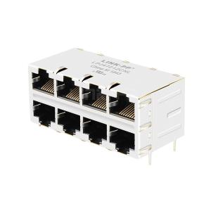 Wholesale Belfuse 0811-2X4R-28-F Compatible LINK-PP LPJ47212CNL 10/100 Base-T Without Led 2x4 Port 8P8C RJ45 Connector Socket from china suppliers