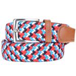 Fabric Women Woven Elastic Stretch Belts Braided 3.4cm OEM Logo
