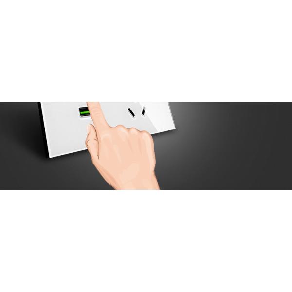 SAA Certificate Glass Panel Touch Wall Socket With Australia Standard Usb Charger Touch Power Point