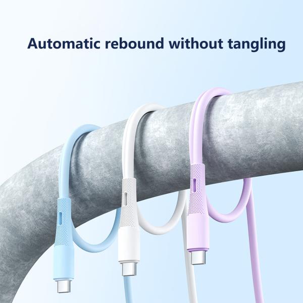 1M USB 2.0 Silicone Charging Cable Customized High Speed USB Data Transfer Cable