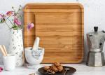 Food Level Multifunction Bamboo Cheese Cutting Board Large Square Shaped 13x13"