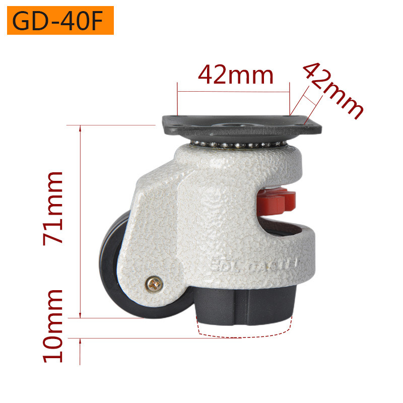 50kg-1500kg Plate Leveling Casters Heavy Duty EDL Casters GD Series GDF