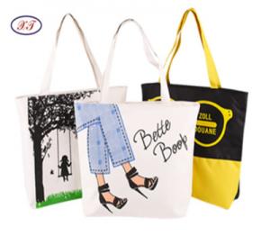 Wholesale Manufacturer High Capacity Canvas Shoulder Bags Woman Shopping Bags Cotton Shopping Beach Bag from china suppliers