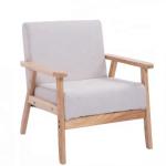 Customized White Seat Living Room Furniture Modern Sofa Fabric Arm Chairs Set