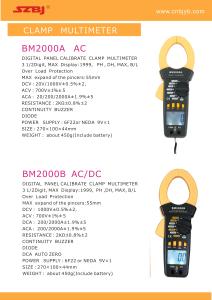 Wholesale 2000A 2.2 Inch 700V Digital AC Clamp Meter , Mini Digital Clamp Meter from china suppliers