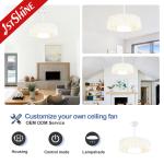 Retractable Bladeless LED Ceiling Fan 3 Color Remote Control