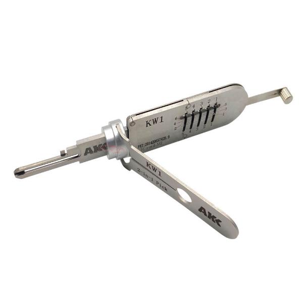 KW1 2-IN-1 PICK opening stainless steel lock pick set singel package high
