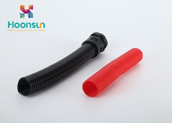 Plastic Corrugated Flexible Hose Pipe , Flexible Cable Conduit For Wire