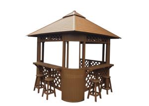 Wholesale Spa Gazebo With Chair In Black/Brown Color-Duty PS Materials Outdoor Garden from china suppliers