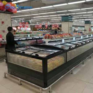 Wholesale Commercial Sliding Door Freezer , R290 Refrigerant Glass Top Island Freezer from china suppliers
