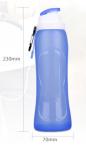 Portable Collapsible Silicone Water Bottle BPA Free For Hold Water , Milk