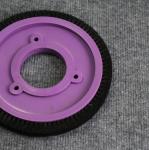 Customized Stenter Machine Parts Brush Wheel Purple Plastic Body Mixed Bristle