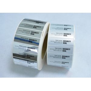 Paritial Transfer Custom Tamper Evident Labels / 80gsm Security Seal Labels