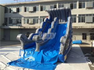 China Commercial Grade Wave Inflatable Dry Slide 7.6x3.8m Customized on sale