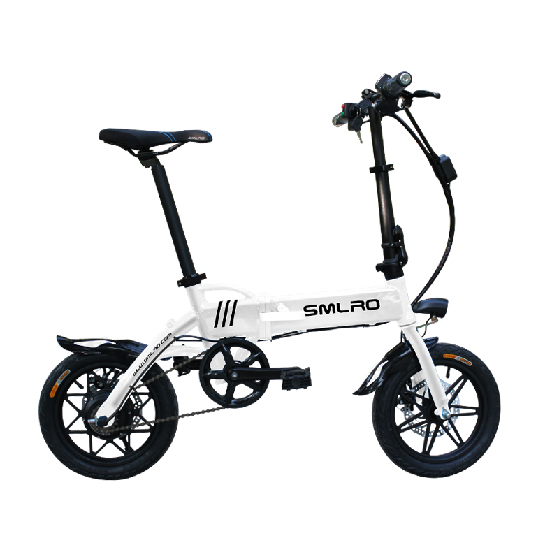 Comfortable 14 Inch Electric Bike With 250w Lithium Battery LED Headlights