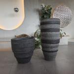 Tall Large Resin FRP Fiberglass Flower Pots Logo Customized