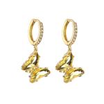 Cubic 18k gold plated hoop earrings