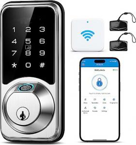 Wholesale 7-In-1 WiFi Touchpad Deadbolt Keyless Interior Door Lock from china suppliers