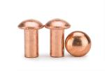 Red Copper Flat Round Head Solid Rivets Red Copper Domed Head Rivets