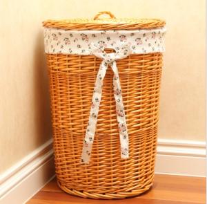 Wholesale Cheap Storage Rattan Wicker Willow Laundry Basket With Lid Fashion Natural Baskets ECO Friendly Storage Factory Supply from china suppliers