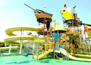 Wholesale OEM Anti Ultraviolet Aqua Playground Pirate Ship Slide For Resort Park from china suppliers