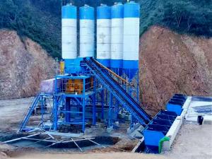 Wholesale 145 KW Twin Concrete Mixing Station High Stability For Construction Low Noise from china suppliers