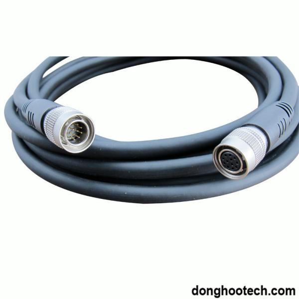 PVC Jacket Material 5 Meter Total Station Cable Black Pre Mold In Polyethelene