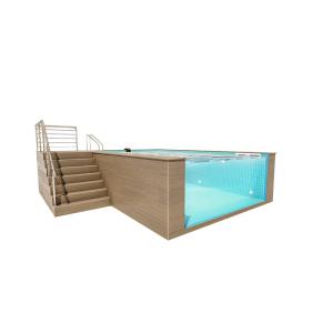 Wholesale High Light Transmission Outdoor Prefabricated Fiberglass Container Swimming Pool from china suppliers
