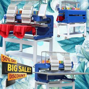 Wholesale China famous HOLiAUMA 2 head embroidery machine 10 years service guaranteed cap t-shirt flat 3d logo embroidery machine from china suppliers