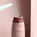 Lightweight 600Ml OEM Pink Collapsible Silicone Water Bottle