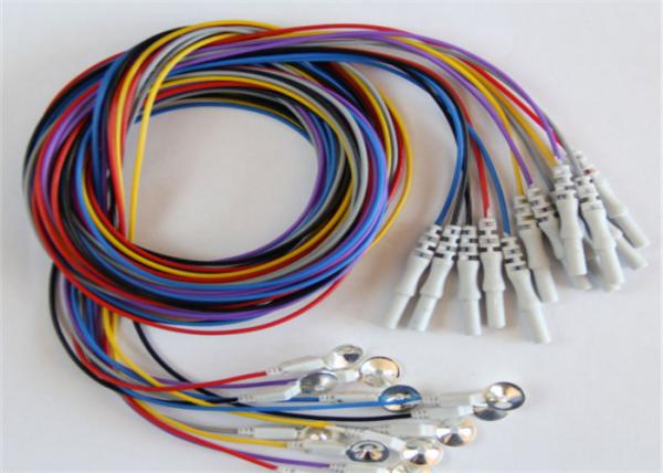 Quality Colorful Eeg Electrode Cap With Colorful Eeg Lead Wires 10pcs / Set for sale