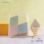 Clear PVC Box Makeup Puff Sponge Kit Non Latex Foundation Makeup Sponge 4PCS