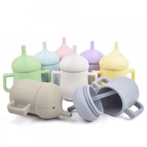 China Newborn Elephant Sippy Cup Personalized Sippy Cups With Handles on sale