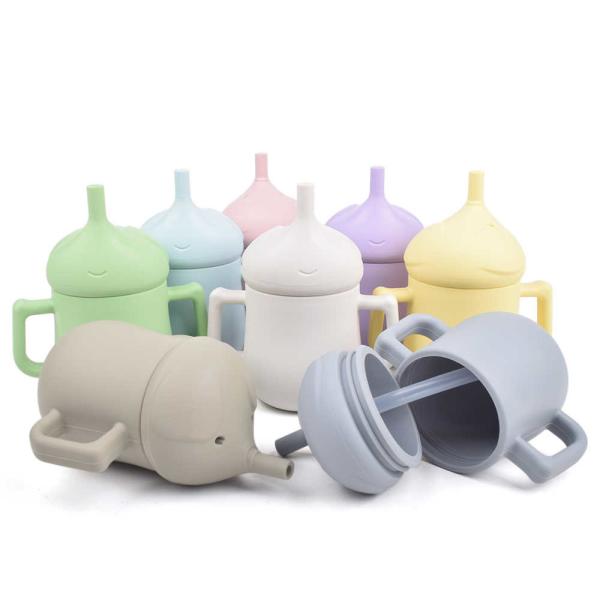 Quality Newborn Elephant Sippy Cup Personalized Sippy Cups With Handles for sale
