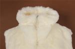 Sleeveless Zipper Closure Women Down Vest With Fur Collar