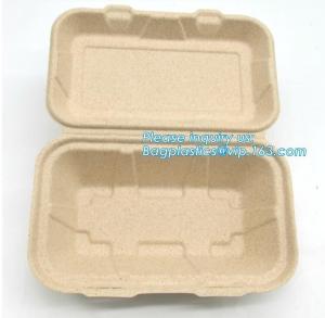 Wholesale Compartment hinged container sugarcane bassage pulp food serving box 750ml bassage take out container bagplastics packa from china suppliers