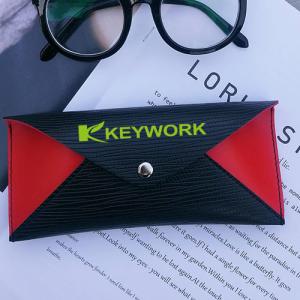 Wholesale Travel Spring PU leather Soft Sunglasses Case Durable Splicing Color Portable Recyclable from china suppliers