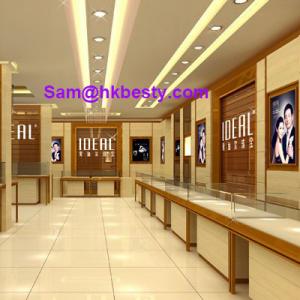 China Shop Counter Design and interior furniture design, jewelry display counter manufacturer on sale