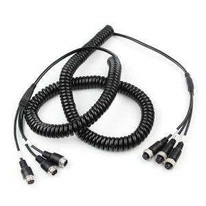 Wholesale Stretchable 4PIN Black 3 To 3 Aviation Spring Extension Cable Car Camera Accessories FCC from china suppliers