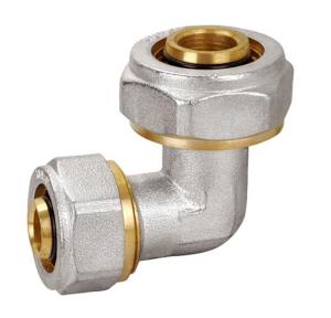 China Quick Connect Brass Fittings PF5004 Brass Pipe 90 Degree Elbow on sale