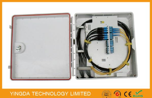 24 Core Fiber Optic Distribution Box Cabinet , 12 Port Outdoor Cable Termination