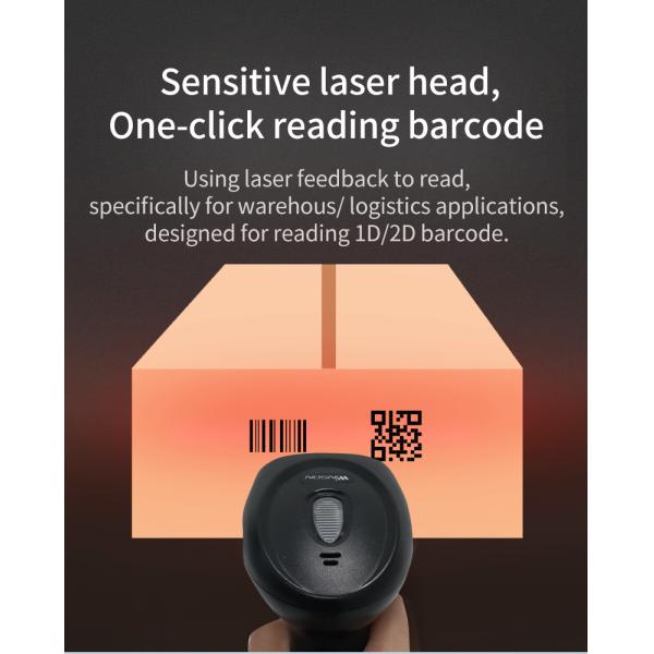 Handheld Portable 1D 2D Laser Barcode Scanner WiFi Wireless Data Collector Android Inventory Data Import/Export Stock