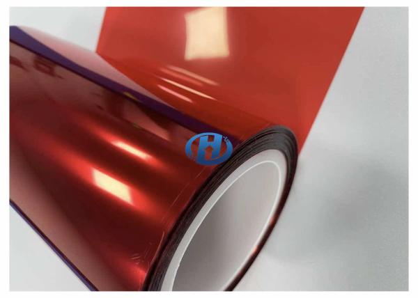 36 μm Red PET Anti Static Film UV Cured Silicone Coating Film Mainly used as