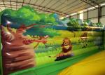 Inflatable soft moutain sport game inflatable jumping hill with safety net