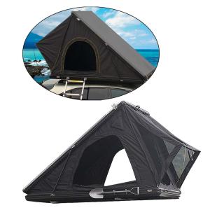 Wholesale Universal Triangle Clamshell Hard Shell Car Roof Top Tent for Outdoor Camping Dark Gray from china suppliers