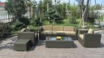 Outdoor Rattan Sofa For Pool , Modern Garden Table And Chairs