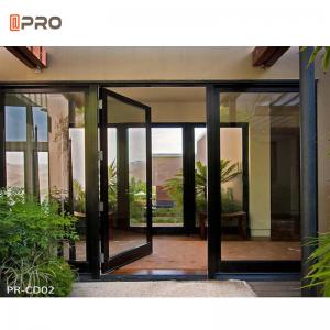 China Anti Theft  Exterior Aluminum Hinged Patio Door For Shower on sale